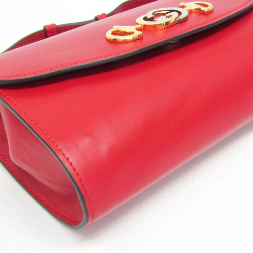 GUCCI Authentic Red Leather Shoulder Bag - Picture 5 of 15